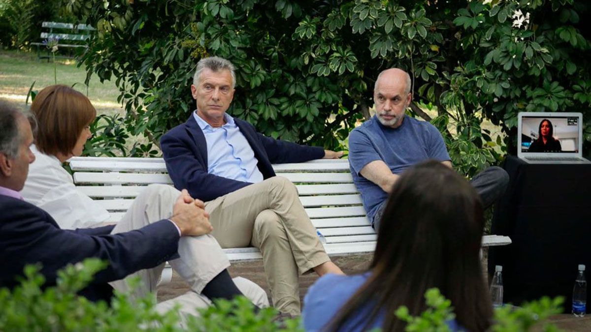 El PRO realizó un encuentro presencial en el que participaron Macri y Larreta.