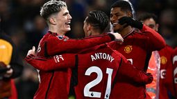 Garnacho hizo un doblete en Manchester United y fue protagonista de un polémico gesto