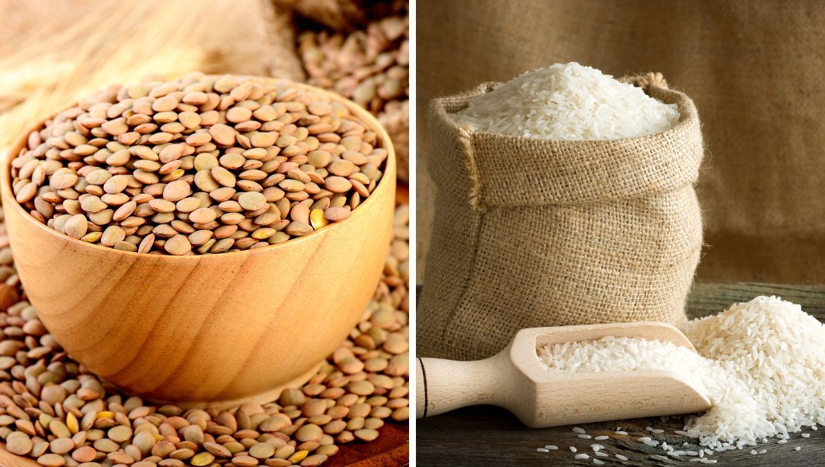 Lentejas y arroz. Lentejas y arroz.