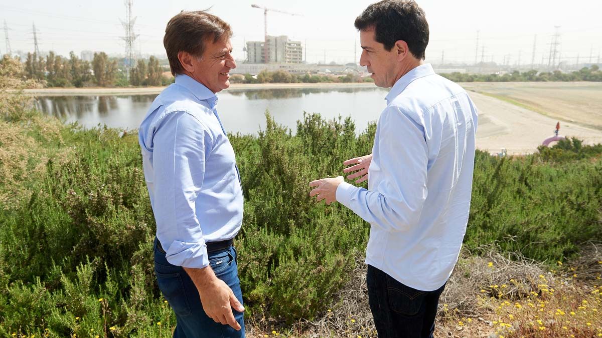 Rodolfo Suarez y Wado de Pedro en Israel. 