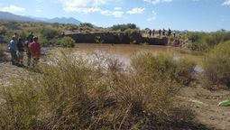 El pozo de agua donde se produjo el accidente fatal en Uspallata.