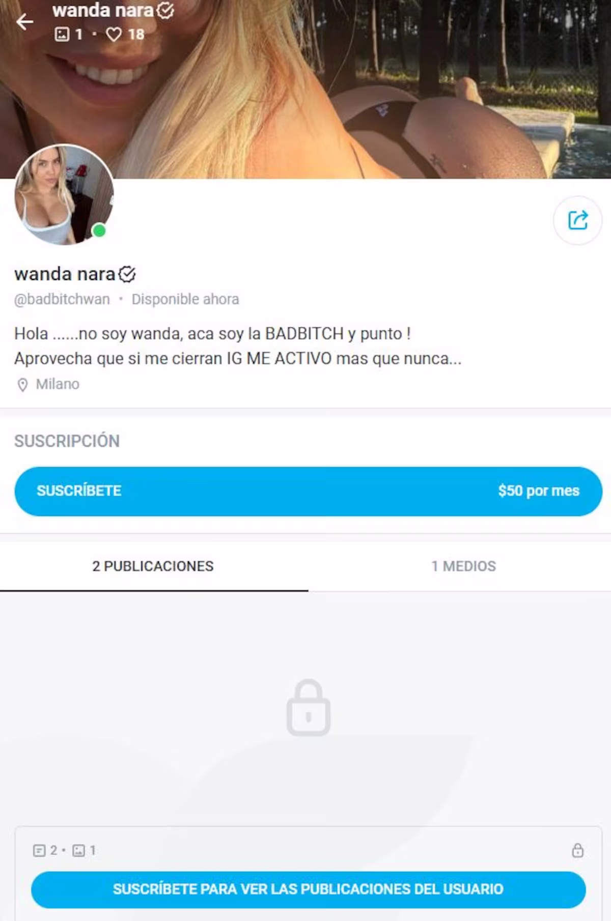 Wanda Nara tuvo que bajar el precio de sus fotos en Only Fans: "El viernes estaba a 50 dólares y hoy a...". Wanda Nara tuvo que bajar el precio de sus fotos en Only Fans: "El viernes estaba a 50 dólares y hoy a...".