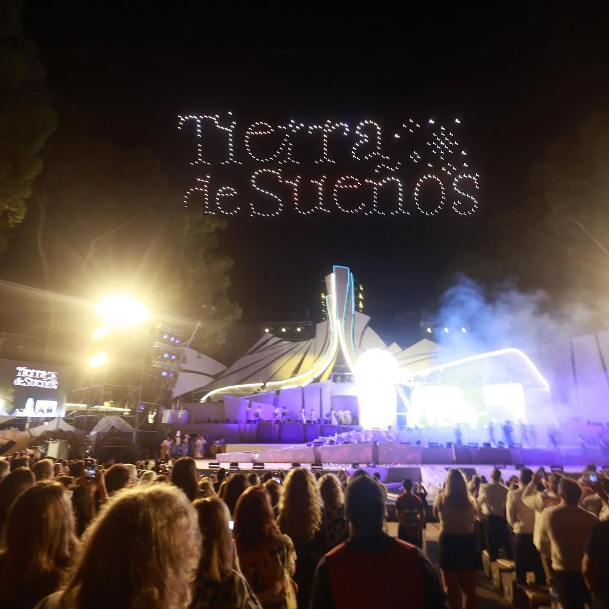 Show de drones durante la Fiesta Departamental de la Vendimia de San Rafael.