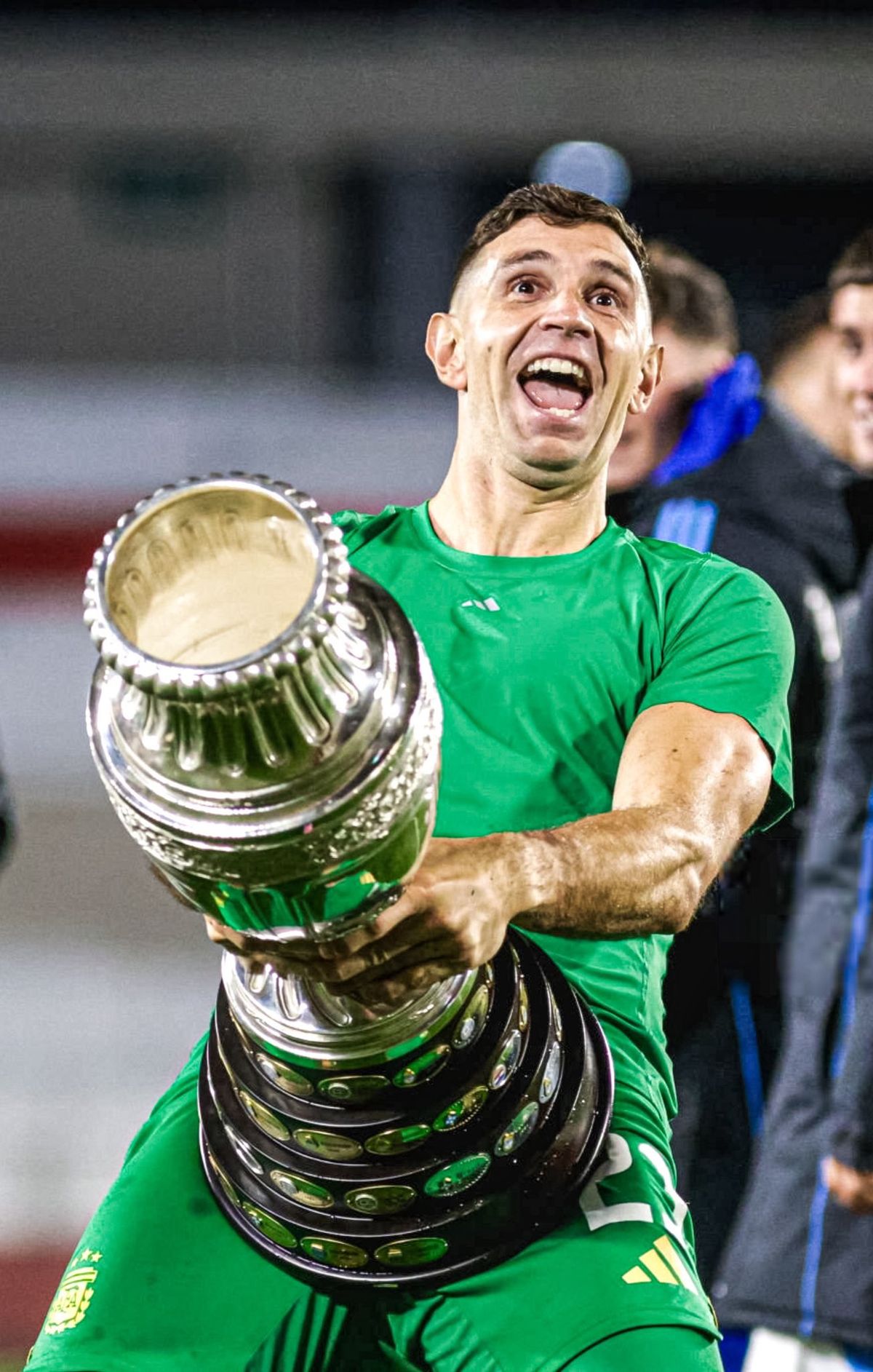 El gesto del Dibu Martínez tras la goleada ante Chile. El gesto del Dibu Martínez tras la goleada ante Chile. 