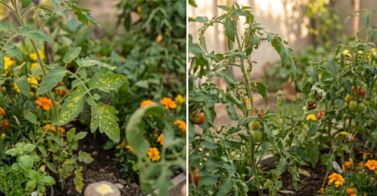 Las plagas puede afectar los frutos que da el tomate, y complicar la época de cosecha. Imagen generada con IA Las plagas puede afectar los frutos que da el tomate, y complicar la época de cosecha. Imagen generada con IA