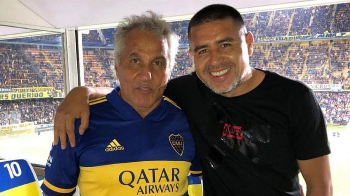 Márcico y Riquelme en La Bombonera.