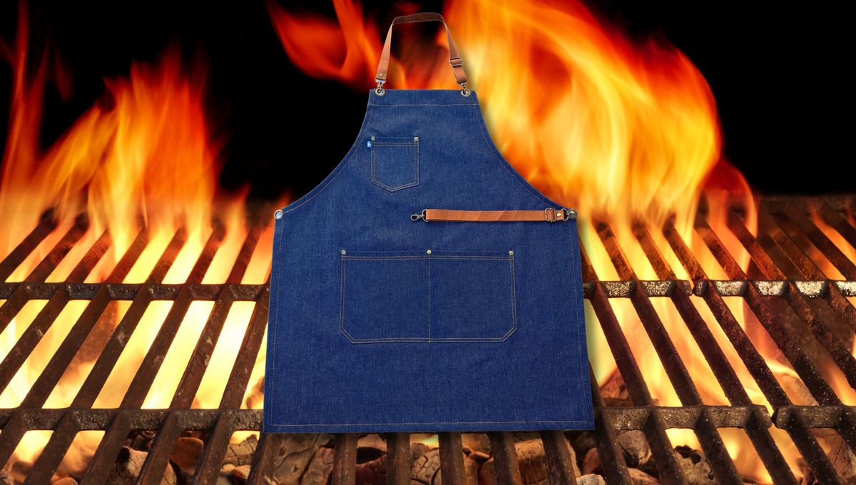 Se puede coser un delantal para hacer asado solo con un DIY y un poco de tela.&nbsp; 