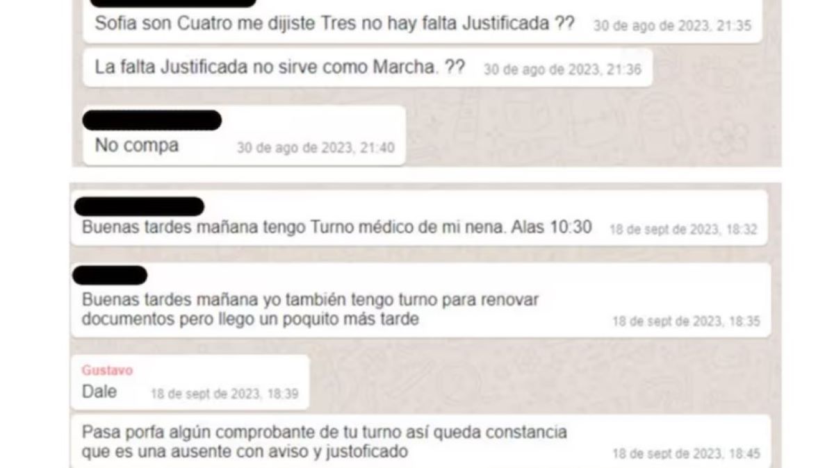 Los chats que se hicieron conocidos. Alguien pide un certificado médico para faltar a una actividad sin tener represalias. Los chats que se hicieron conocidos. Alguien pide un certificado médico para faltar a una actividad sin tener represalias.