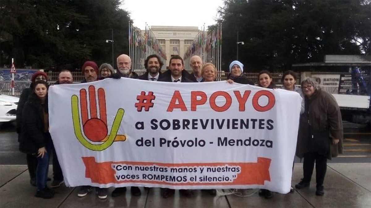 Víctimas del Caso Próvolo cuando fueron a Ginebra a denunciar ante la ONU los abusos sexuales.