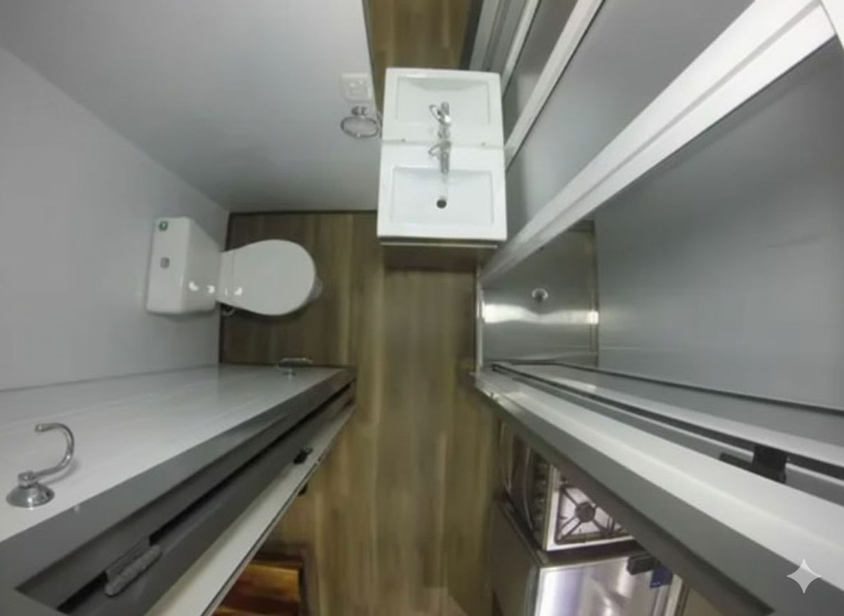 Así es el baño de la Tiny House que venden en Mercado Libre. Así es el baño de la Tiny House que venden en Mercado Libre. 