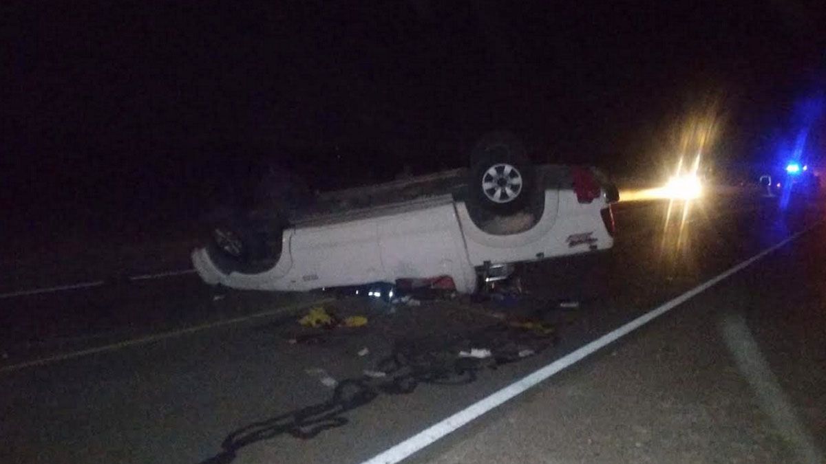 Así quedó la camioneta Toyota Hilux en la que murió la pediatra sanrafaelina Marisa Ortega, de 48 años.