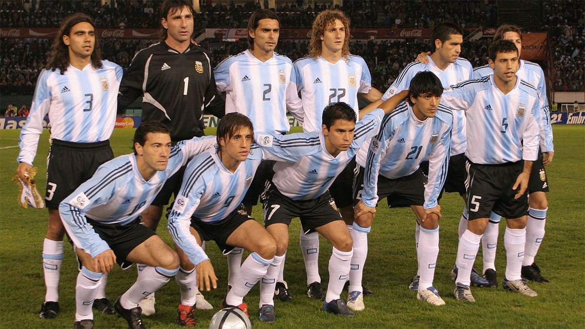 La Selección argentina que venció a Brasil en el 2005.