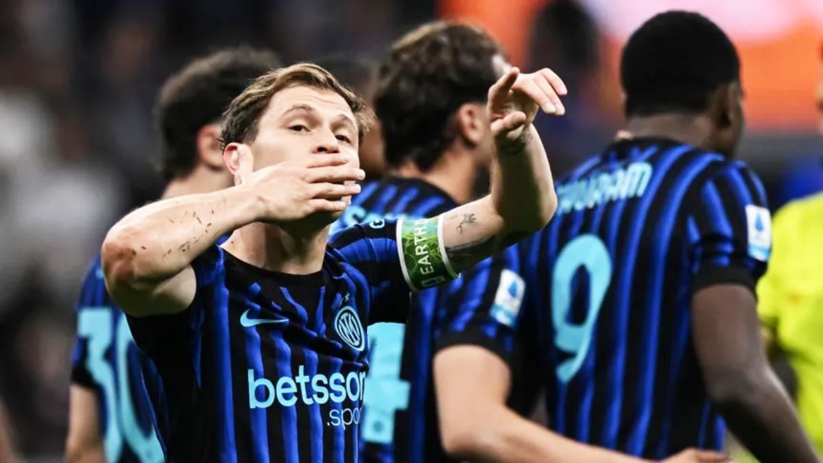 El capitán del Inter. Nicoló Barella fue el autor del segundo gol del nero-azzurro frente al Cagliari por la fecha 33 de la Serie A.