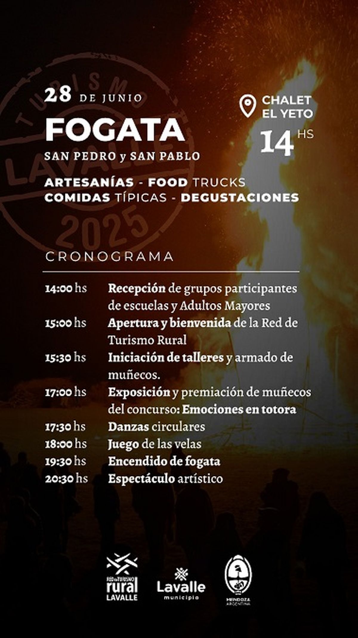 Lavalle celebrará la histórica Fogata de San Pedro y San Pablo. Lavalle celebrará la histórica Fogata de San Pedro y San Pablo.