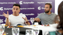Guaymallén busca posionarse como Capital del Espumante tras la reunión del intendente, Marcos Calvente (izquierda) con Promendoza.