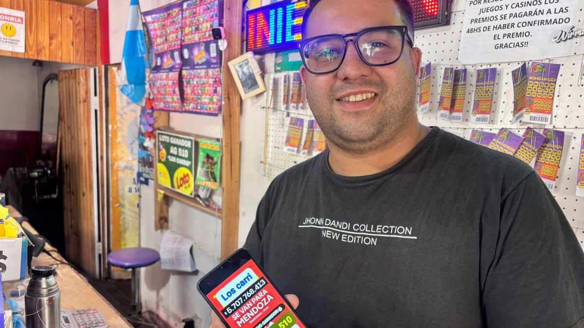 Renzo Carrizo, de la agencia Los Carri, de Godoy Cruz, contó emocionado cómo se enteraron que fueron los ganadores del 1º premio del Loto Plus.