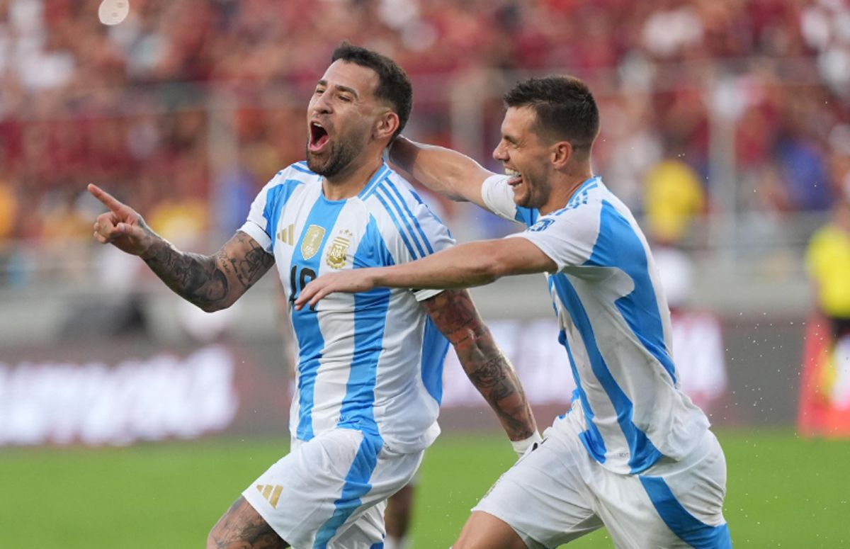 Nicolás Otamendi marcó el gol de la Selección argentina en el empate con Venezuela.