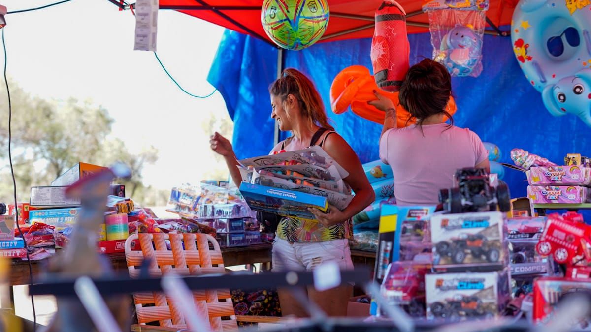 En Maipú funcionó una de las ferias de juguetes por el Día del Niño.
