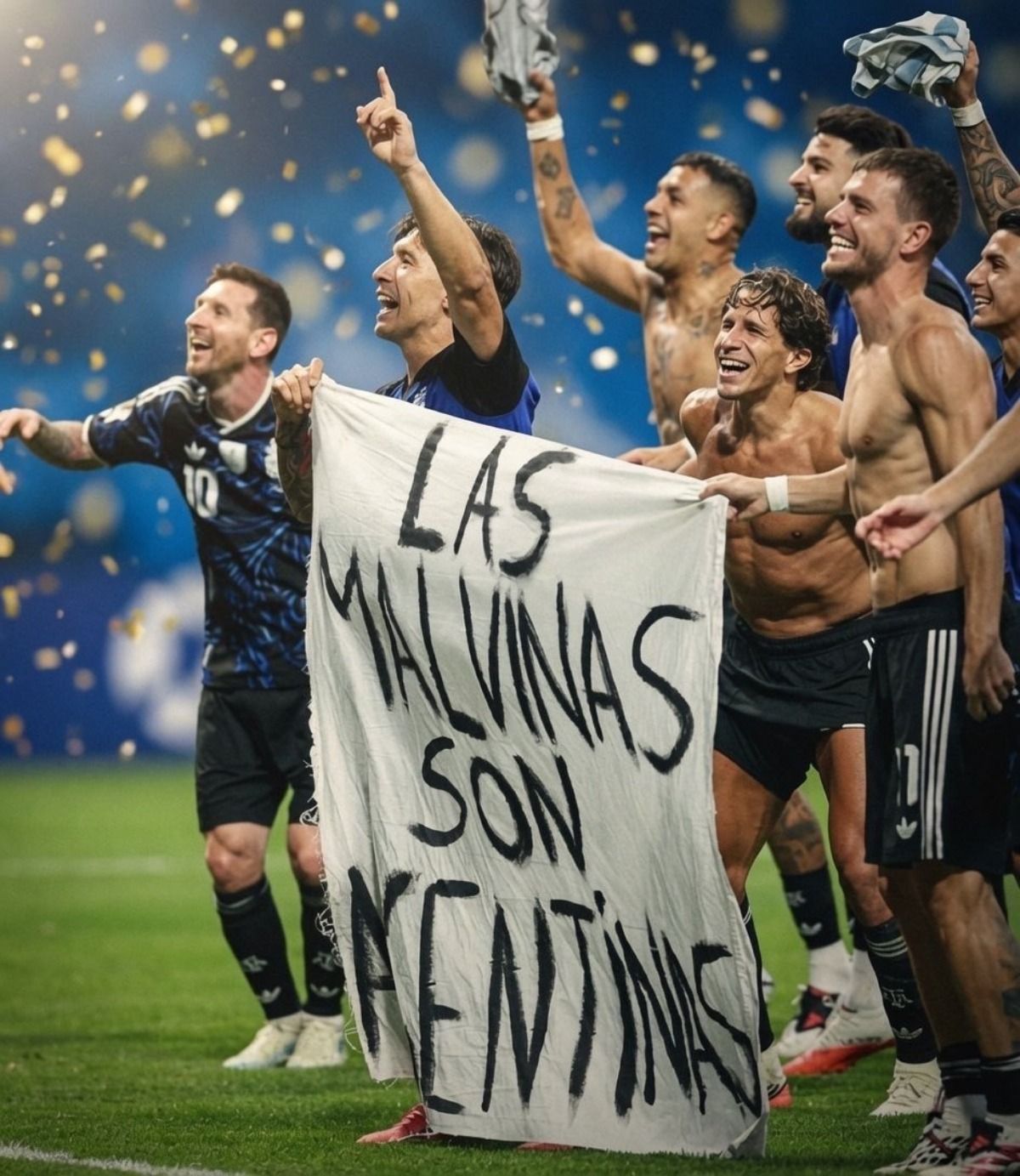 Más allá de la pasión futbolera y el afán por la Copa del Mundo, la semifinal entre Argentina e Inglaterra estuvo atravesada por el reclamo por Malvinas Más allá de la pasión futbolera y el afán por la Copa del Mundo, la semifinal entre Argentina e Inglaterra estuvo atravesada por el reclamo por Malvinas