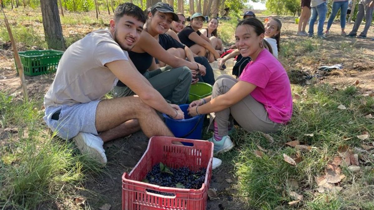 Estudiantes franceses visitaron el Liceo Agrícola para conocer la vitivinicultura de Mendoza.