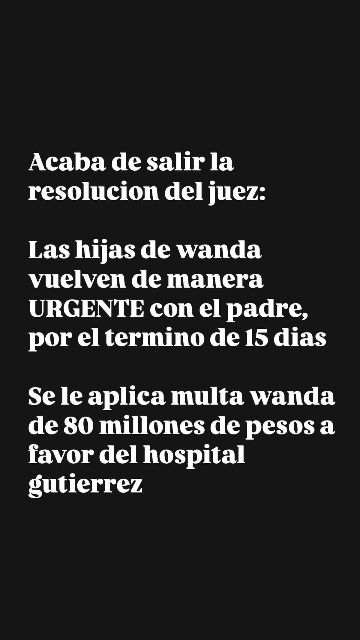 Bombazo para Wanda Nara: sus hijas deben volver con Mauro Icardi y pagará multa millonaria. Bombazo para Wanda Nara: sus hijas deben volver con Mauro Icardi y pagará multa millonaria.