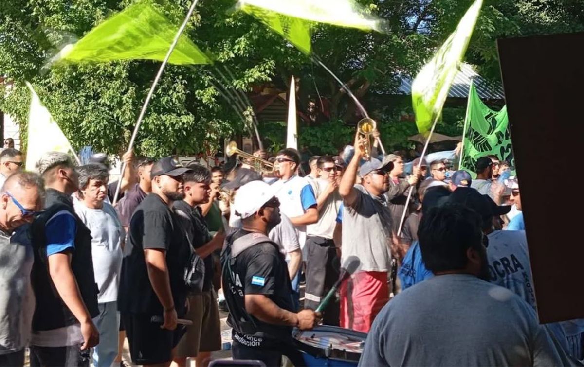 Una de las movilizaciones antimineras en Uspallata.