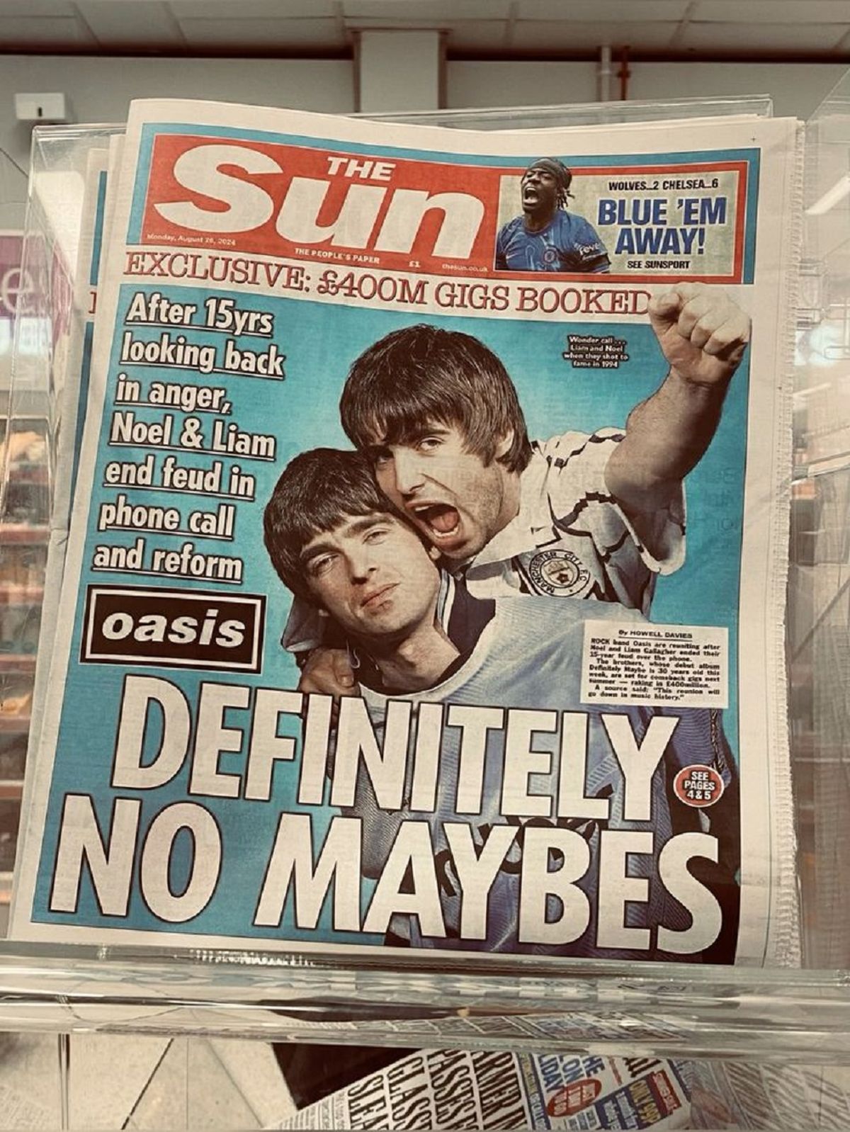 Así tituló un diario inglés el regreso de la banda. Así tituló un diario inglés el regreso de la banda.