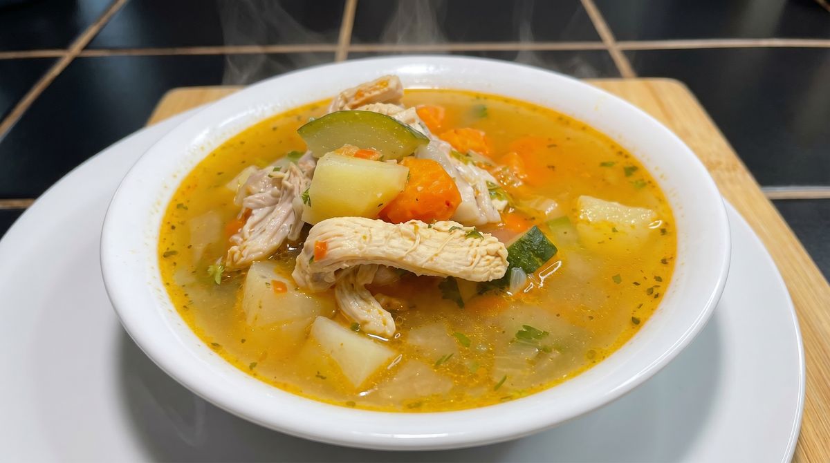 El caldo de pollo es una de las recetas más reconfortantes de otoño.
