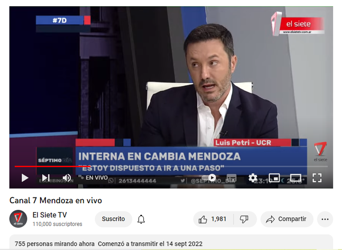 El ex diputado nacional Luis Petri, ratificó que irá a unas PASO sea quien sea quien se presente para ser candidato a gobernador dentro de Cambia Mendoza.
