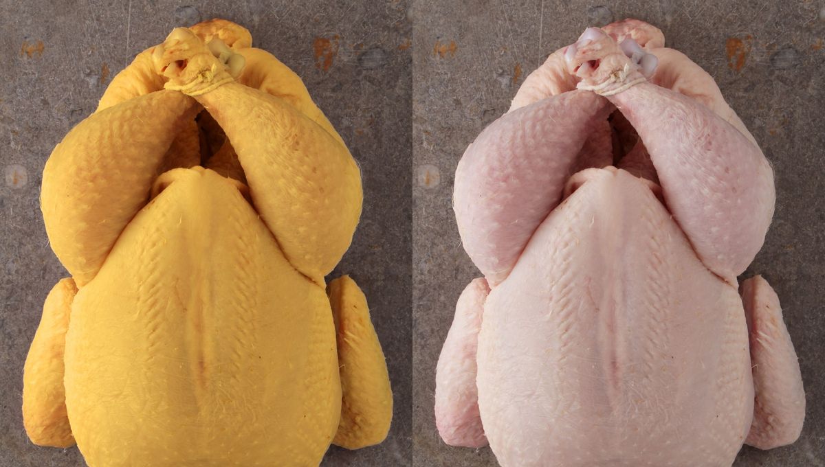 Dos alimentos con diferencias de color. Dos alimentos con diferencias de color.