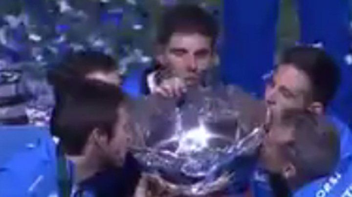 ¡Es lo más! El blooper de Delbonis luego de consagrarse campeones