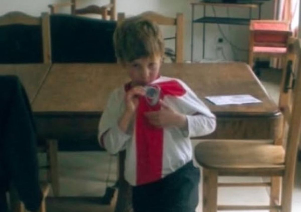 Franco Mastantuono, fanático de River desde chico. Franco Mastantuono, fanático de River desde chico.