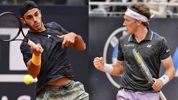 Francisco Cerúndolo y Casper Ruud se medirán este miércoles en el Masters de Roma.