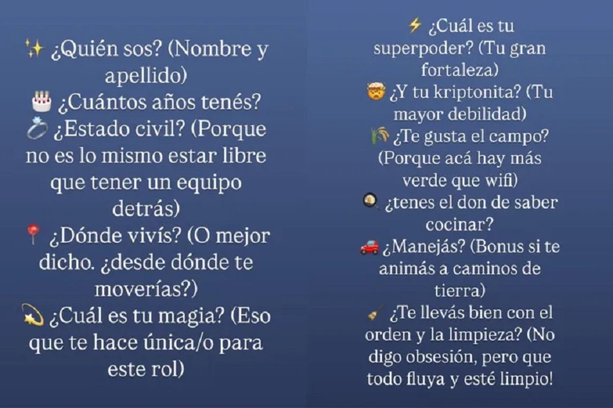 Calu Rivero publicó la búsqueda en sus historias de Instagram. Calu Rivero publicó la búsqueda en sus historias de Instagram.