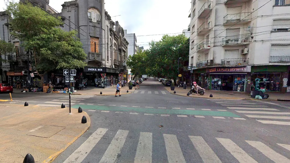 La intersección de Calles 12 y 58 en La Plata