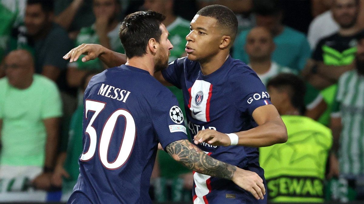 Lionel Messi asistió a Mbappé en la victoria del PSG por la Champions League