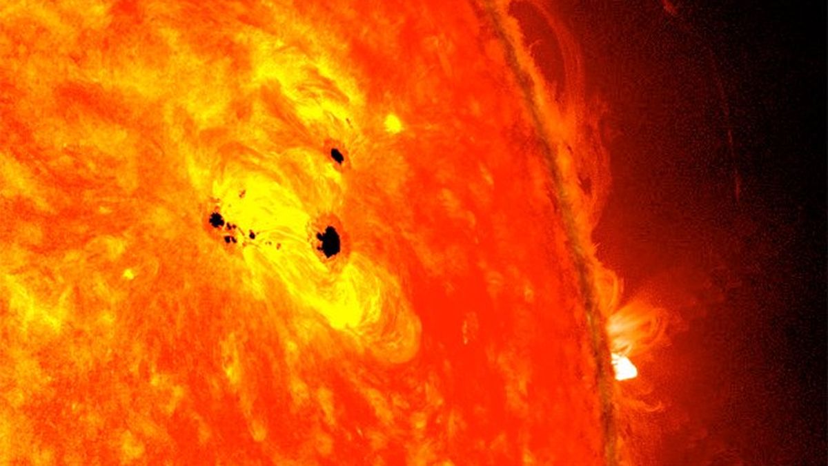Detectaron una gigantesca mancha solar en el Sol