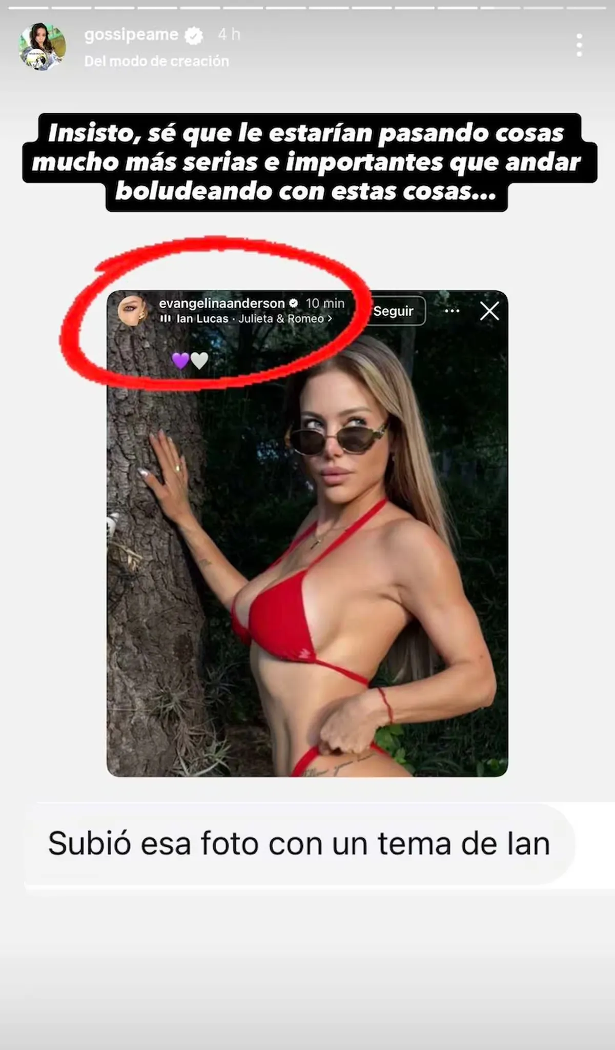 Evangelina Anderson posó en bikini con música de Ian Lucas. Evangelina Anderson posó en bikini con música de Ian Lucas.