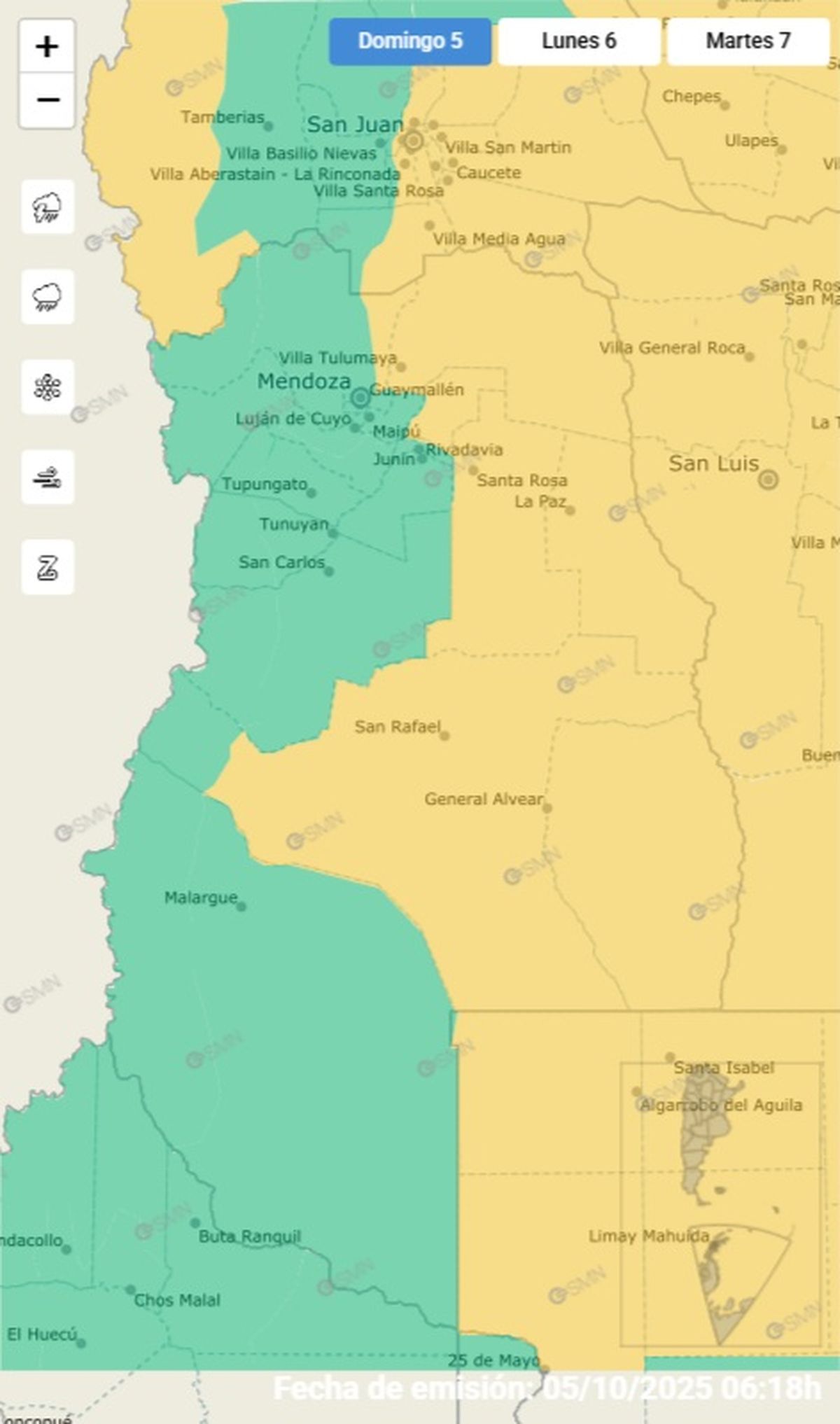Estos son los departamentos que se verán afectados por fuertes vientos. Estos son los departamentos que se verán afectados por fuertes vientos.