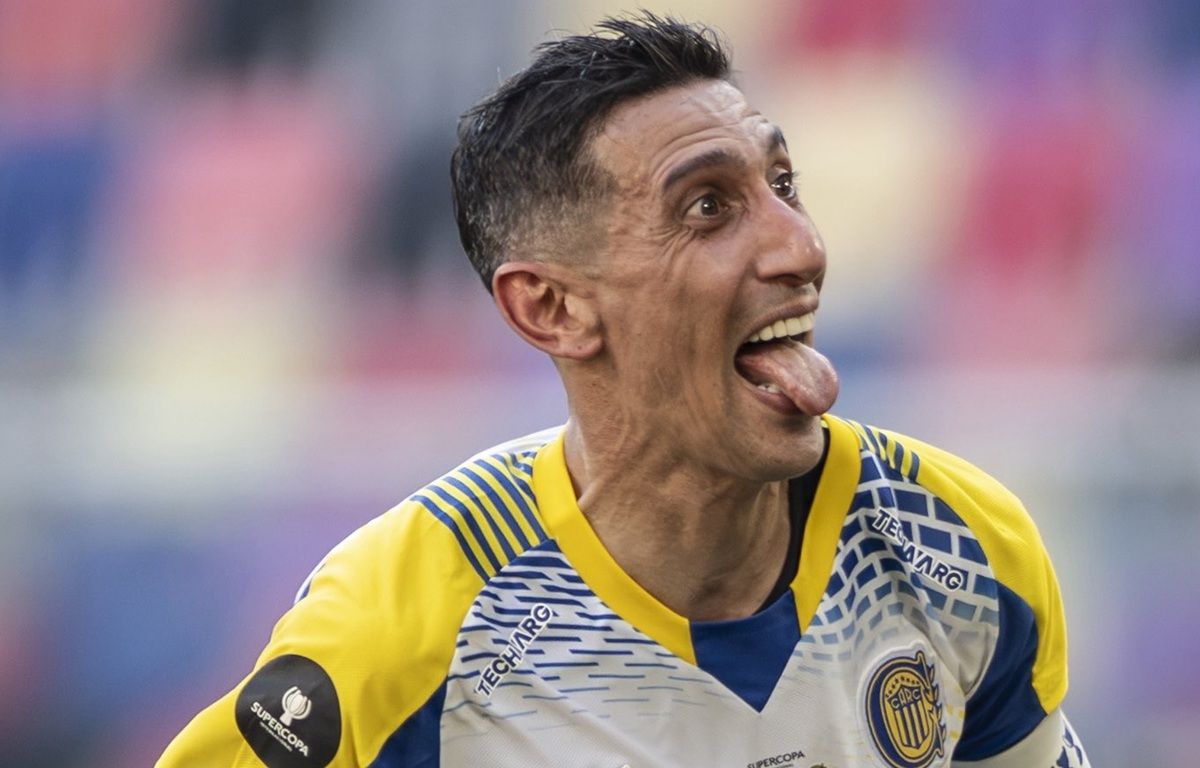 Ángel Di María convirtió un doblete para el nuevo título de Rosario Central.