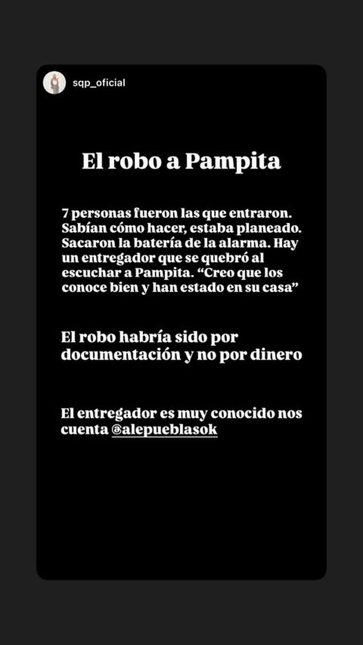 Yanina Latorre dio detalles del "entregador" en el robo a Pampita. Yanina Latorre dio detalles del "entregador" en el robo a Pampita.