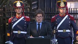 Javier Milei en el acto&nbsp;el Día del Veterano y de los Caídos en la Guerra de Malvinas.