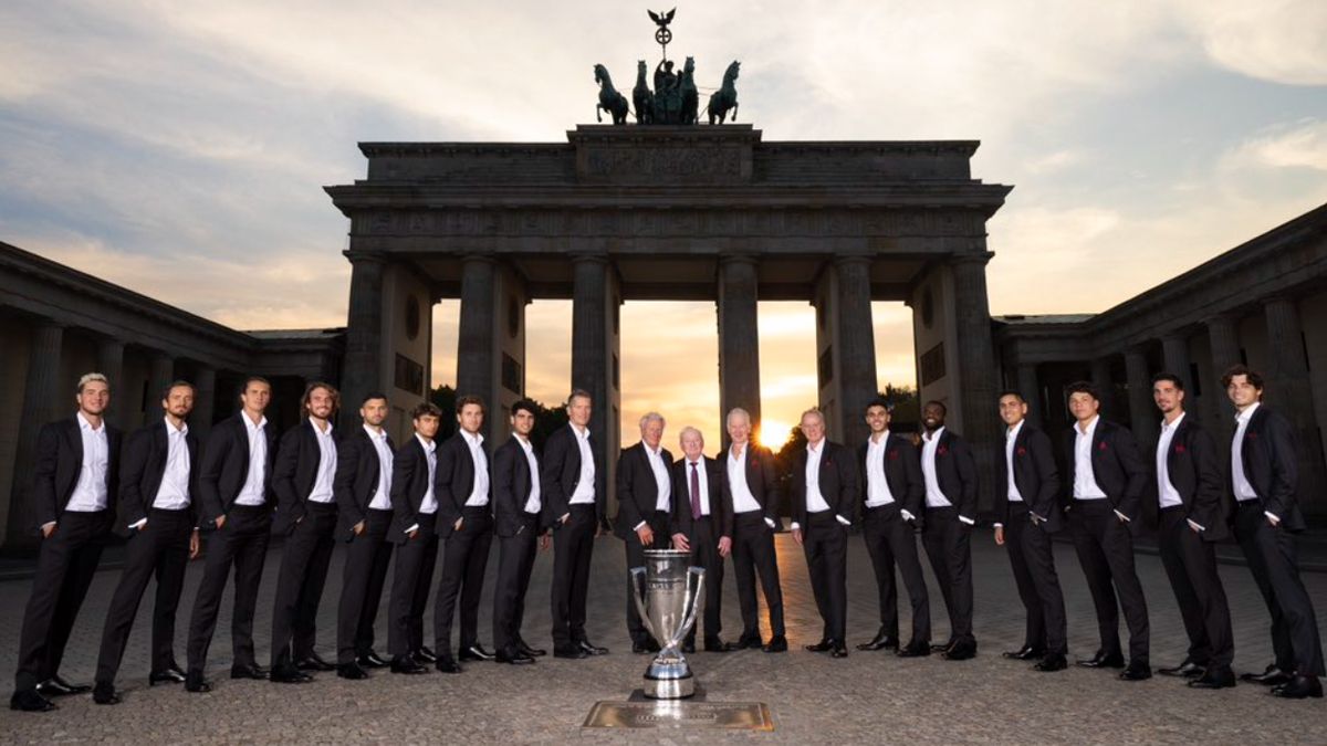 La Laver Cup fue presentada en la puerta de Brandenburgo.