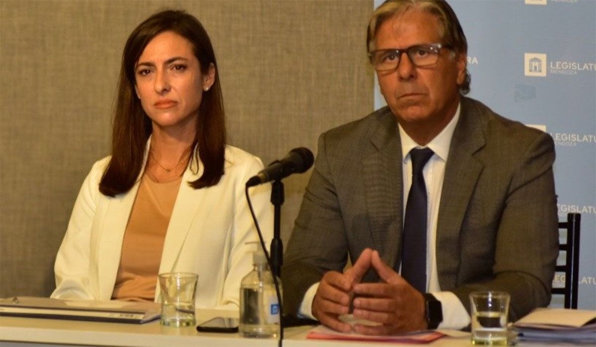 Cecilia Saint André recibió 848 adhesiones en la audiencia pública. A su lado, el senador Marcelo Rubio.