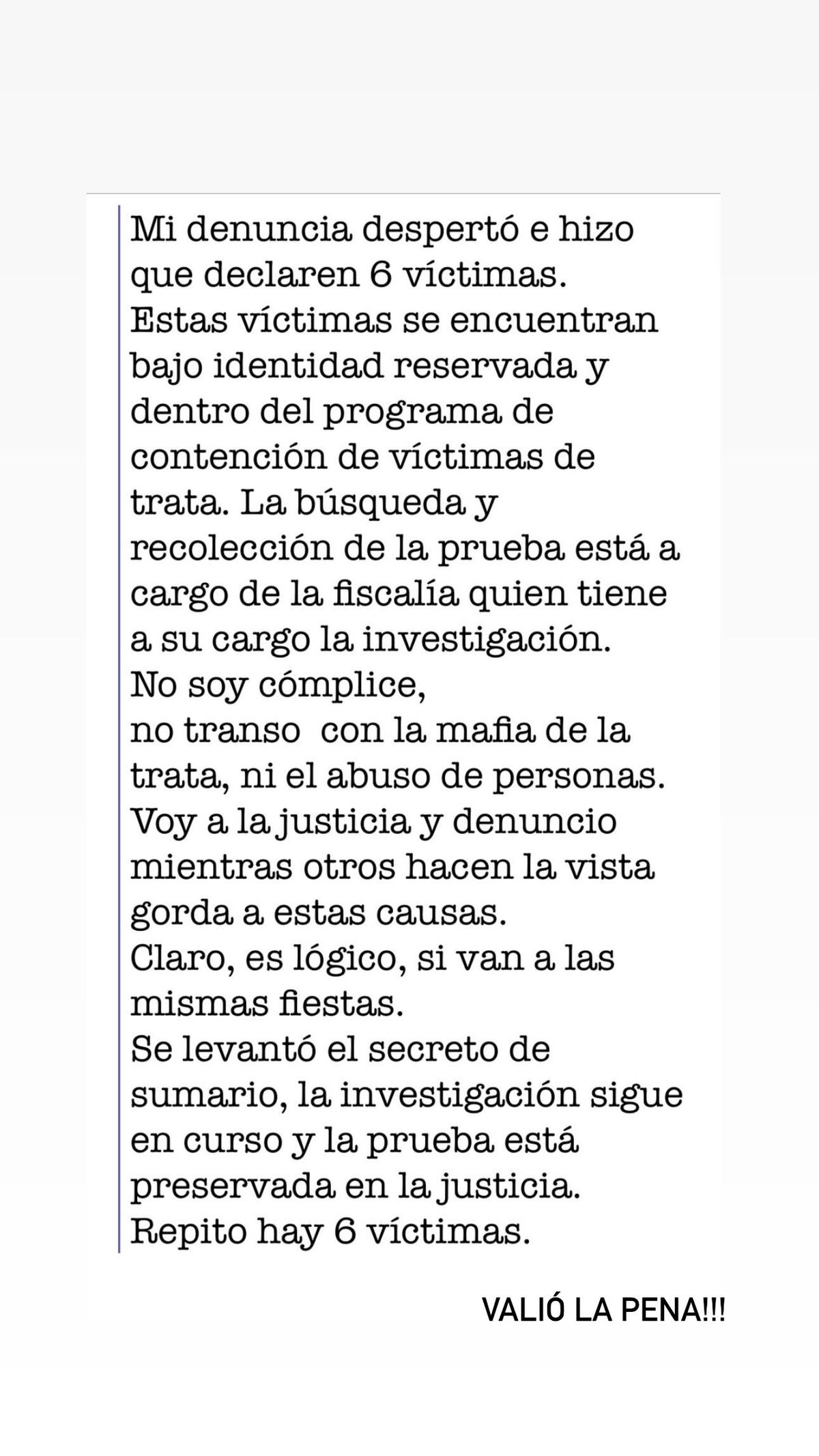 Viviana Canosa defendió su denuncia