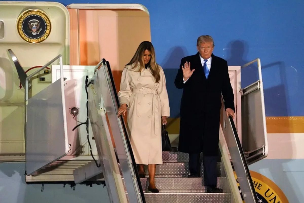 El presidente de Estados Unidos, Donald Trump, llegó la noche del viernes a Roma para participar en el funeral del papa Francisco. Crédito: EFE.