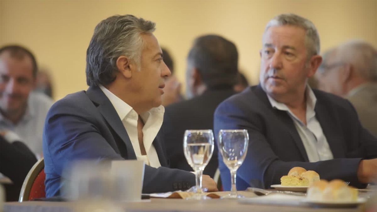 Alfredo Cornejo y Julio Cobos en Malargüe.