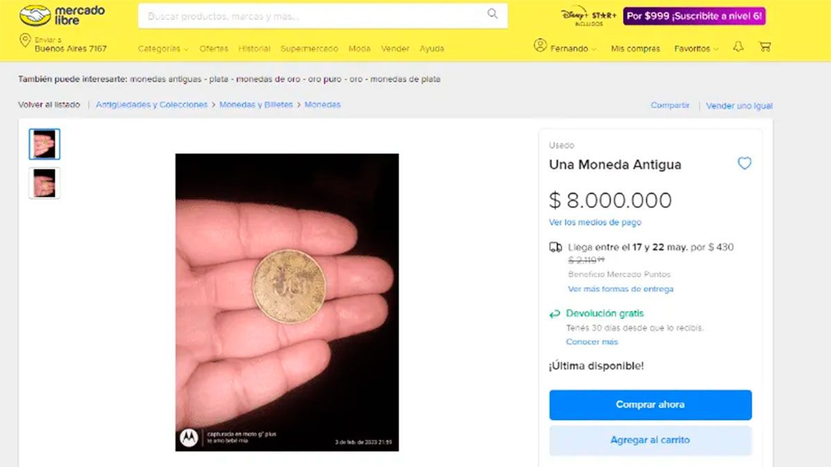 En Mercado Pago, algunos usuarios la ofrecen hasta por 8 millones de pesos. En Mercado Pago, algunos usuarios la ofrecen hasta por 8 millones de pesos.