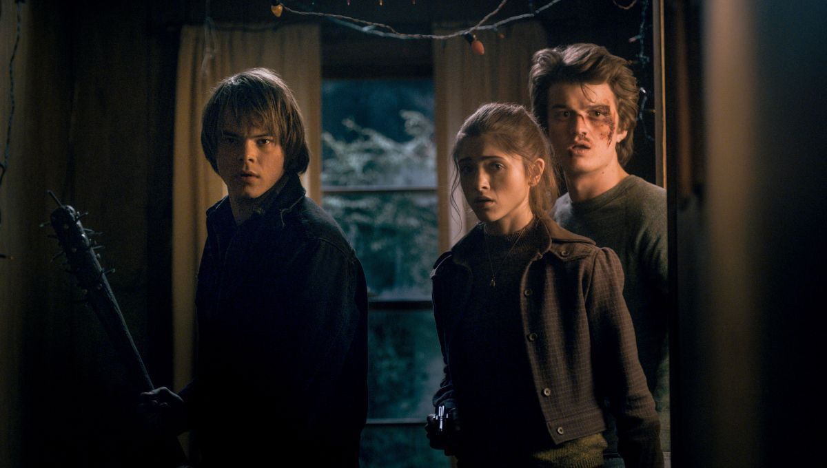 Charlie Heaton, Natalia Dyer y Joe Keery. Charlie Heaton, Natalia Dyer y Joe Keery. 