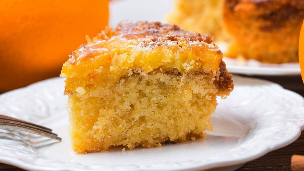 Recetas: bizcochuelo de naranja y avena con 5 ingredientes.